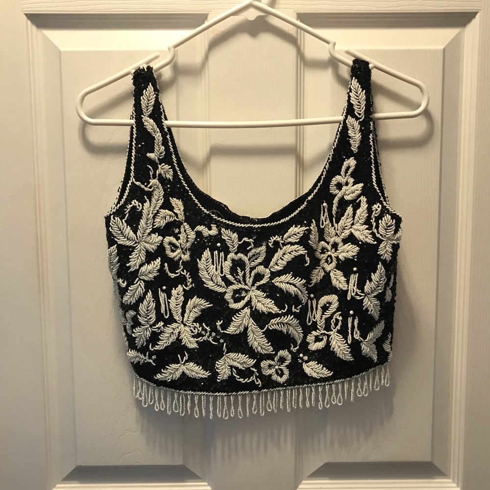 Vintage Jo Ro Imports Beaded Top